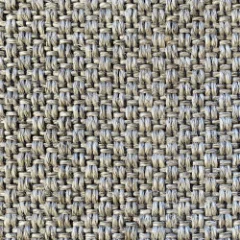 Sisal Heather wall to wall carpet shown flat, a basketweave flecked grey and cream