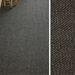 Picture of Natural Look Weave Black Wall to Wall Carpet