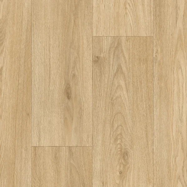 Easy Fit Savannah vinyl flooring - light golden oak plank pattern shown flat