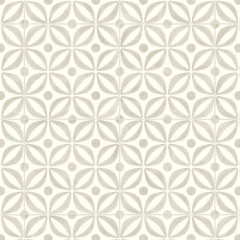 Easy Fit Serenity Latte vinyl flooring - latte geometric pattern on cream shown flat