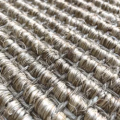 Close-up of the Sisal Linen cords, seen at an angle so the flecking reads