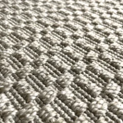 Close-up of the Veld Knotted Pewter weave, showing the nubby knotted surface